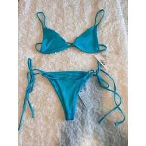 Frankie's Bikinis Teal Swim Bikini